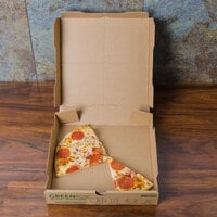 GreenBox 10 inch x 10 inch x 1 3/4 inch Corrugated Recycled Pizza Box with Built-In Plates and Storage Container - 50/Bundle
