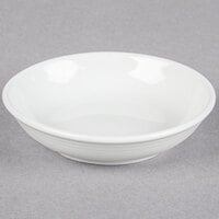 Tuxton FPD-041 Pacifica 3.25 oz. Bright White Embossed China Fruit Bowl / Monkey Dish - 36/Case