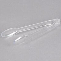 Fineline 3312-CL Platter Pleasers 12 inch Clear Plastic Serving Tongs - 48/Case