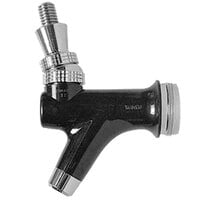 Micro Matic CMB-X2CH Black with Chrome Trim Creamer Beer Faucet with Stainless Steel Lever