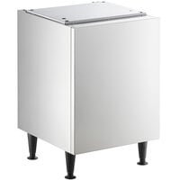 Scotsman HST21B-A 21 1/2 inch x 23 3/4 inch Enclosed Stainless Steel Ice and Water Dispenser Stand