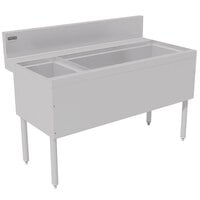 Advance Tabco PRC-24-48R-10 Prestige Series Stainless Steel Ice Bin and Bottle Storage Combo Unit with 10-Circuit Cold Plate - 25 inch x 48 inch (Right Side Ice Bin)