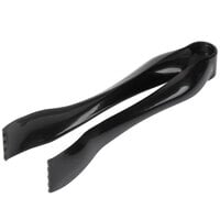 Visions 6" Black Disposable Plastic Tongs - 72/Case