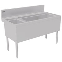 Advance Tabco PRC-24-36R-10 Prestige Series Stainless Steel Ice Bin and Bottle Storage Combo Unit with 10-Circuit Cold Plate - 25 inch x 36 inch (Right Side Ice Bin)
