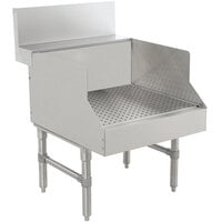 Advance Tabco PRGS-24-30 Prestige Series Stainless Steel Recessed Bar Drainboard - 30 inch x 30 inch