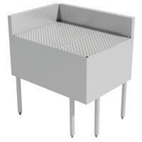 Advance Tabco PRFD-3525 35 inch x 25 inch Prestige Series Stainless Steel Underbar Drainboard Filler - 90 Degree Angle