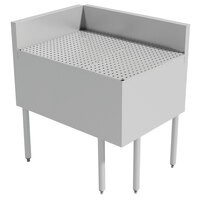 Advance Tabco PRFD-3530 35 inch x 30 inch Prestige Series Stainless Steel Underbar Drainboard Filler - 90 Degree Angle