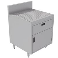 Advance Tabco PR-30-DWR Prestige Series Enclosed Stainless Steel Cabinet with Drainboard and 1 Drawer - 24 inch x 30 inch