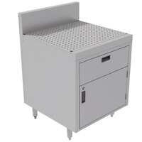 Advance Tabco PR-25-DWR Prestige Series Enclosed Stainless Steel Cabinet with Drainboard and 1 Drawer - 24" x 25"