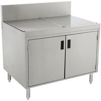 Advance Tabco PRSCD-19-36 Prestige Series Enclosed Stainless Steel Drainboard Cabinet with Doors - 36" x 25"