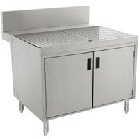 Advance Tabco PRSCD-24-24 Prestige Series Enclosed Stainless Steel Drainboard Cabinet with Doors - 24 inch x 30 inch