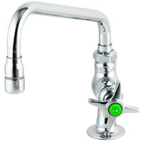 T&S BL-5755-01 Deck Mount Laboratory Faucet with 9 1/8" Swing Nozzle, Stream Regulator, Eterna Cartridge and 4-Arm Handle