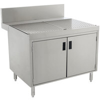 Advance Tabco PRSCD-24-30 Prestige Series Enclosed Stainless Steel Drainboard Cabinet with Doors - 30 inch x 30 inch