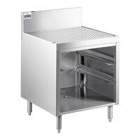 Advance Tabco PRCR-19-24 Prestige Series 24" x 25" Stainless Steel Glass Rack Storage Cabinet with Drainboard Top