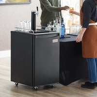 Galaxy Single Tap Kegerator Beer Dispenser - Black, (1) 1/2 Keg Capacity