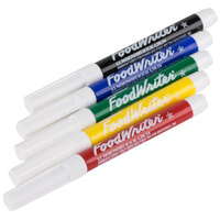 Wilton 191007625 FoodWriter Fine Tip Edible Primary Color Markers - 5/Pack