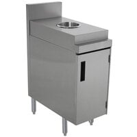 Advance Tabco PRSJT-12-DR Prestige Series 12 inch x 25 inch Rectangular Stainless Steel Trash Receptacle Cabinet - 36 inch High