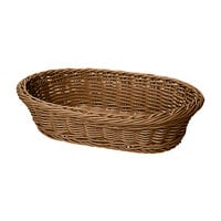 GET WB-1505-H Designer Polyweave 11 3/4" x 8" x 3" Honey Oval Plastic Basket - 12/Case