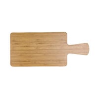 Elite Global Solutions M127RC Fo Bwa Rectangular Faux Bamboo Serving Board with Handle - 12" x 7"