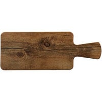 Elite Global Solutions M510RC Fo Bwa Rectangular Faux Driftwood Serving Board with Handle - 10 1/2" x 5 1/2"