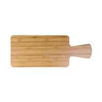 Elite Global Solutions M510RC Fo Bwa Rectangular Faux Bamboo Serving Board with Handle - 10 1/2 inch x 5 1/2 inch
