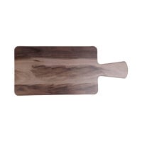 Elite Global Solutions M127RC Fo Bwa Rectangular Faux Hickory Wood Serving Board with Handle - 12 inch x 7 inch