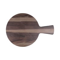 Elite Global Solutions M9RW Fo Bwa 9 inch Round Faux Hickory Wood Serving Board with Handle