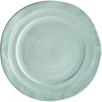 Elite Global Solutions D1134 Della Terra 11 3/4 inch Mint Green Irregular Round Melamine Plate - 6/Case