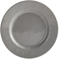 Elite Global Solutions D850C Cottage Vintage California 8 1/2 inch Gray Round Rim Melamine Plate - 6/Case