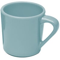 Elite Global Solutions DC Cottage Vintage California Cameo Blue 8 oz. Melamine Mug - 6/Case