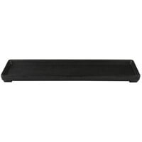 Elite Global Solutions ECO412 Greenovations Black 12 1/8 inch x 4 1/4 inch Rectangular Tray - 6/Case