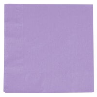 Creative Converting 139186154 Luscious Lavender Purple 2-Ply Beverage Napkin - 600/Case