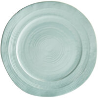 Elite Global Solutions D101 Della Terra 10 inch Mint Green Irregular Round Melamine Plate - 6/Case