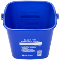 San Jamar KP196KCBL 6 Qt. Blue Cleaning Kleen-Color Pail