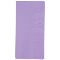 Creative Converting 67193B Luscious Lavender Purple 1/8 Fold 2-Ply Paper Dinner Napkin - 600/Case