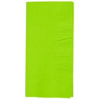 Creative Converting 673123B Fresh Lime Green 1/8 Fold 2-Ply Paper Dinner Napkin - 600/Case