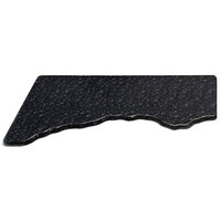 Elite Global Solutions QS2413L Fo Granite Black Granite 23 3/4 inch x 13 inch Riser Platter with 3 Straight Edges and Irregular Front - Left