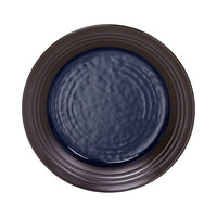 Elite Global Solutions D897GM Durango 9" Lapis & Chocolate Round Two-Tone Melamine Plate - 6/Case