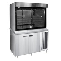 Delfield F15MC72DV 72 inch Refrigerated Display Case with Storage Base and Mirrored Back