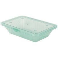 G.E.T. 3 Compartment Jade Polypropylene Eco-Takeout Container - 9L x 9W x  3 1/2H