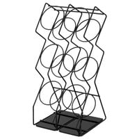 Cal-Mil 1025-6-13 Black Wire 6-Cylinder Vertical Flatware / Condiment Display