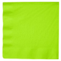 Fresh Lime Green Paper Dinner Napkin, 3-Ply - Creative Converting 593123B - 250/Case