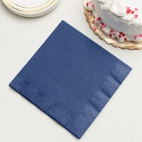 Navy Blue 3-Ply Dinner Napkin, Paper - Creative Converting 591137B - 250/Case