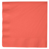 Coral Orange 3-Ply Dinner Napkin, Paper - Creative Converting 593146B - 250/Case