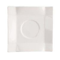 CAC TMS-2 Times Square 5" Bright White Square China Saucer - 36/Case