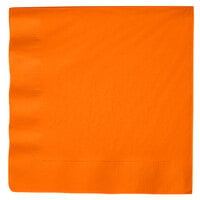 Creative Converting 59191B Sunkissed Orange 3-Ply Paper Dinner Napkin - 250/Case