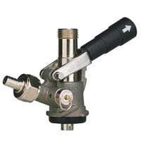 Micro Matic 7486BS S System Beer Keg Coupler with Black Lever Handle and Type 304 Stainless Steel Probe