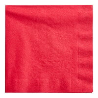 Creative Converting 581031B Classic Red 3-Ply 1/4 Fold Luncheon Napkin - 500/Case
