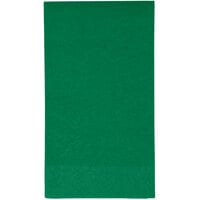 Creative Converting 95112 Emerald Green 3-Ply Guest Towel / Buffet Napkin - 192/Case