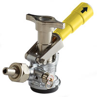 Micro Matic 7485BB-G D System Beer Keg Coupler with Yellow Lever Handle
